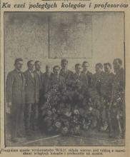 Ku czci poległych, WSH, SGH, 1929