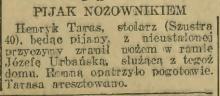 Pijak nożownikiem. Szustra 40. 1929.