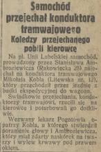 Konduktor potrącony przez auto. Koledzy pobili kierowcę. 1929