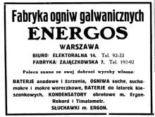 Energos, 1930