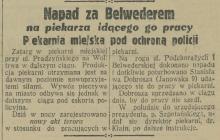 Napad na piekarza, 1930