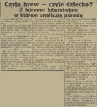 Czyja krew? 1930