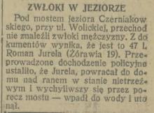 Zwłoki w jeziorze, 1930
