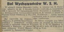 Bal wychowańców, 1930