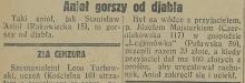 Zniknięcie Anioła, 1930