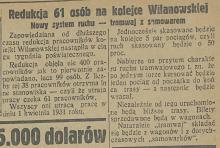 Redukcja na kolejce, 1930