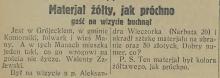 Gość z prowincji, 1930