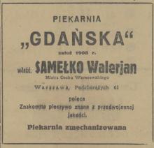 Piekarnia Gdańska, 1931