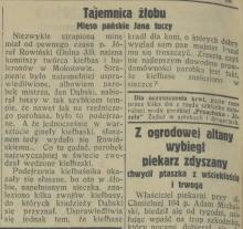 Kiełbasa dla koni, 1931