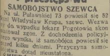 Samobójstwo szewca, 1931
