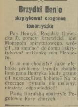 Brzydki Henio, 1931