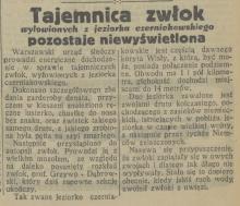 Tajemnica zwłok, 1931