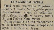 Odłamkiem szkła, 1931
