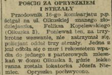 Pościg za opryszkiem, 1931