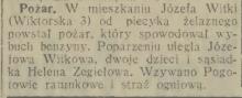 Pożar od piecyka, 1931
