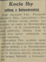Kocie łby na Bartycką, 1932