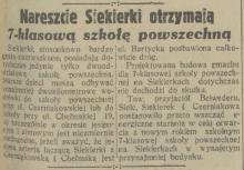 Starania o szkołę, 1932