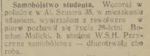 Samobójstwo studenta, 1933