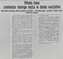 Niedole starego męża, 1933
