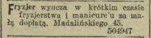 Fryzjer wyucza, 1933