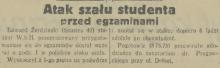 Atak szału studenta, 1933
