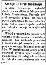 Strajk u Fruzińskiego, 1933