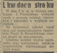 Likwidacja strajku, 1933