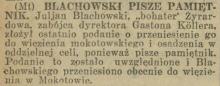 Blachowski pisze pamiętnik, 1933