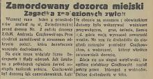 Zamordowany dozorca, 1934