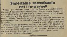 Zaczadzenie, 1934