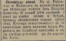 Zbrodniczy napad, 1934