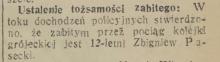 Ustalenie tożsamości, 1934
