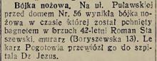 Bójka nożowa, 1934