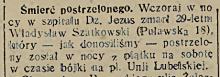 Śmierć postrzelonego, 1934
