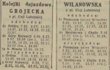Kolejki dojazdowe, 1934
