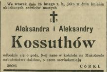 Nabożeństwo żałobne, 1935