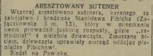 Aresztowany sutener, 1935