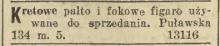 Kretowe palto i fokowe figaro, 1935