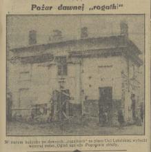 Pożar rogatki, 1936