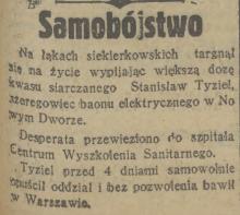 Samobójstwo na łąkach, 1936