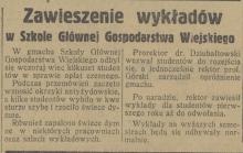 Zawieszone wykłady, 1936