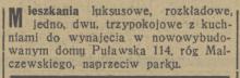 Mieszkania luksusowe, 1936