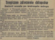 Zderzenie chłopców. 1936