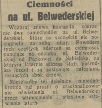 Ciemności na Belwederskiej, 1936