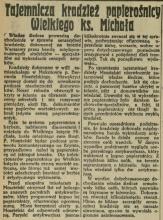Tajemnicza kradzież, 1936