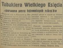 Tabakiera porwana, 1936