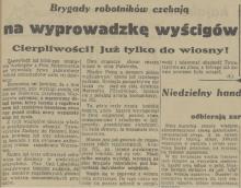 Brygady czekają, 1936