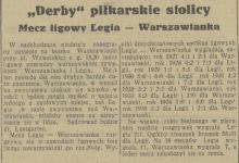 Derby stolicy, 1936