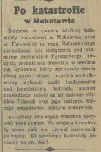 Po katastrofie, 1936