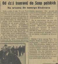 Tramwaj do Szop, 1936